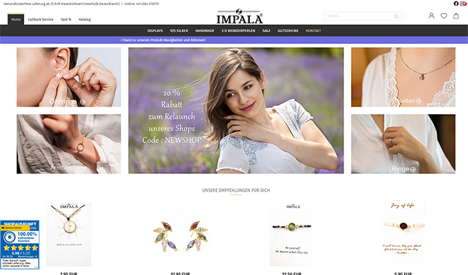 impala-silberschmuck